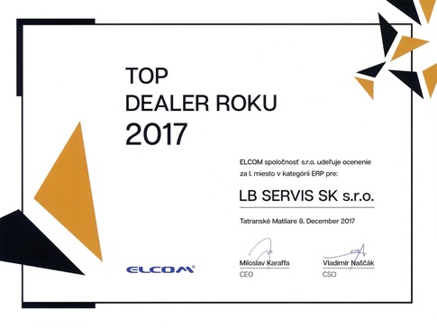 Sme najlepší TOP DEALER roku 2017